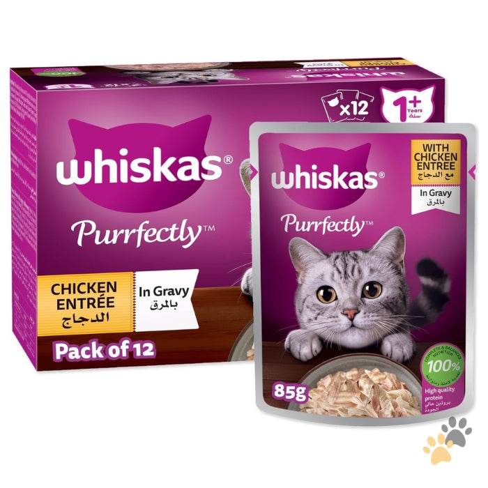WHISKAS PURRFECTLY CHICKEN ENTRÉE IN GRAVY ADULT CAT FOOD
