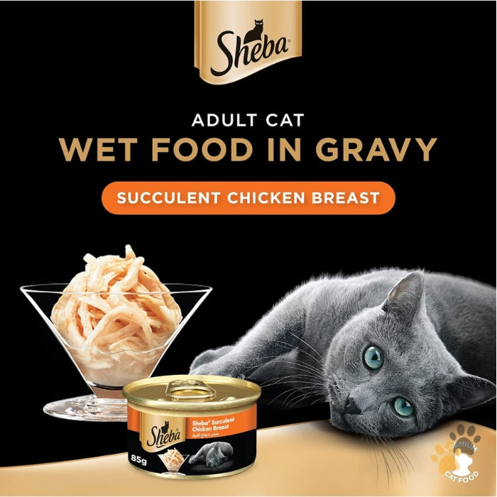 SHEBA SUCCULENT CHICKEN BREAST ADULT WET CAT FOOD