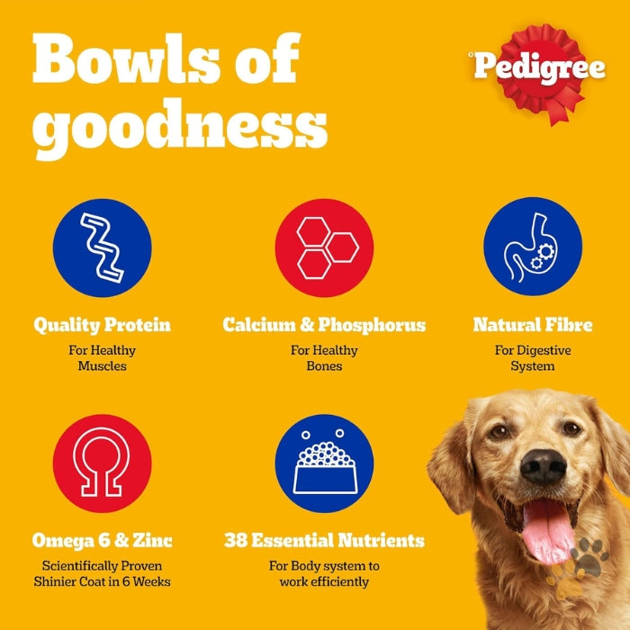 PEDIGREE BEEF & VEGETABLES ADULT DRY DOG FOOD
