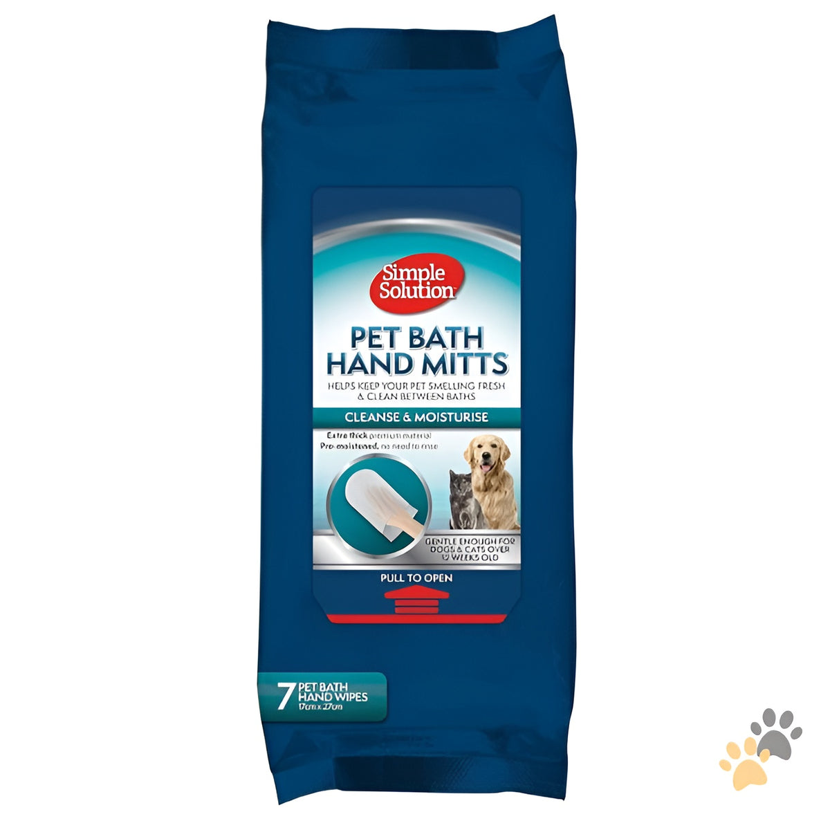 SIMPLE SOLUTION PET BATH HAND MITTS FOR DOGS AND CATS