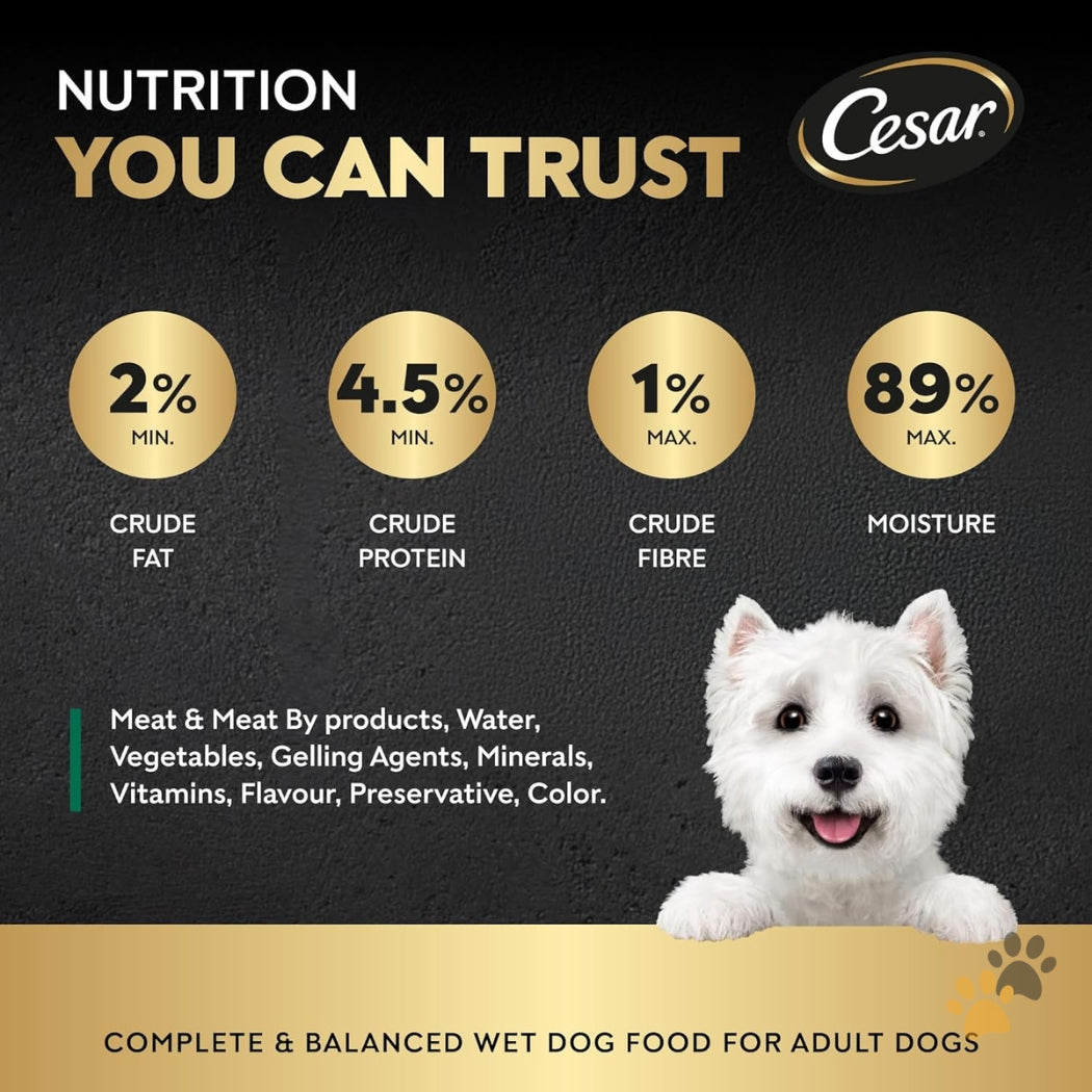 CESAR BEEF & VEGETABLES ADULT WET DOG FOOD
