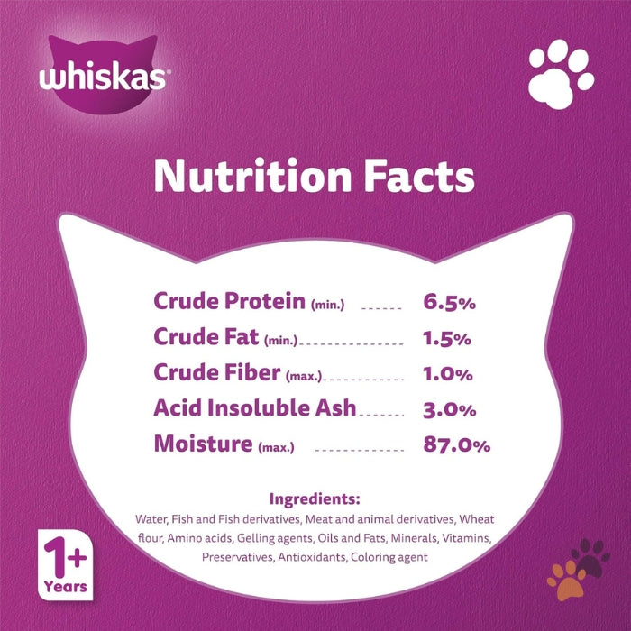 WHISKAS TUNA IN JELLY COMPLETE & BALANCED NUTRITION