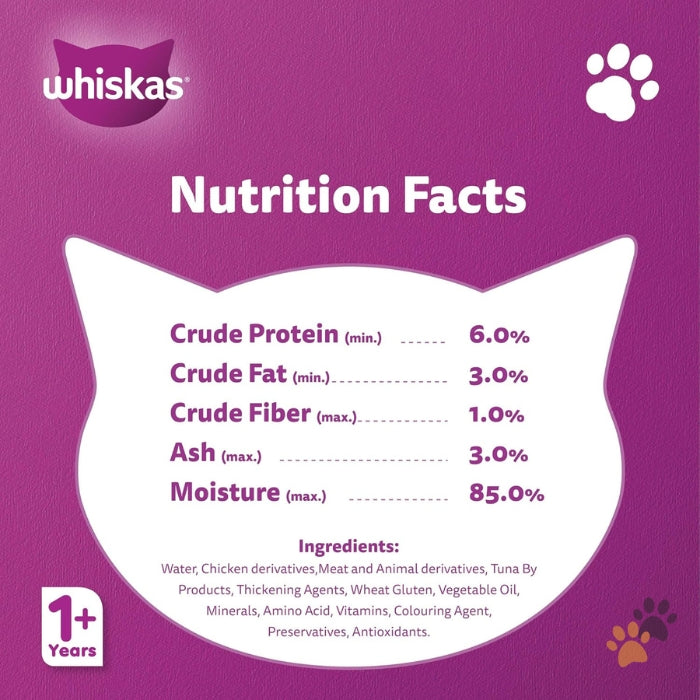 WHISKAS BEEF LIVER IN GRAVY COMPLETE & BALANCED NUTRITION