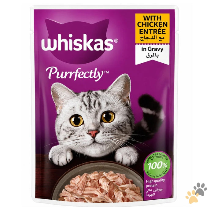 WHISKAS PURRFECTLY CHICKEN ENTRÉE IN GRAVY ADULT CAT FOOD