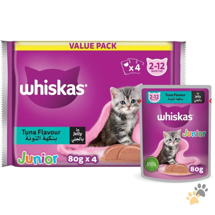 WHISKAS TUNA IN JELLY COMPLETE & BALANCED NUTRITION WET KITTEN FOOD