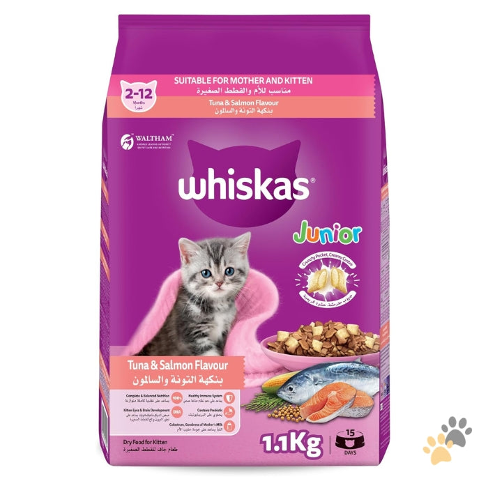 WHISKAS MOTHER & KITTEN TUNA AND SALMON DRY KITTEN FOOD