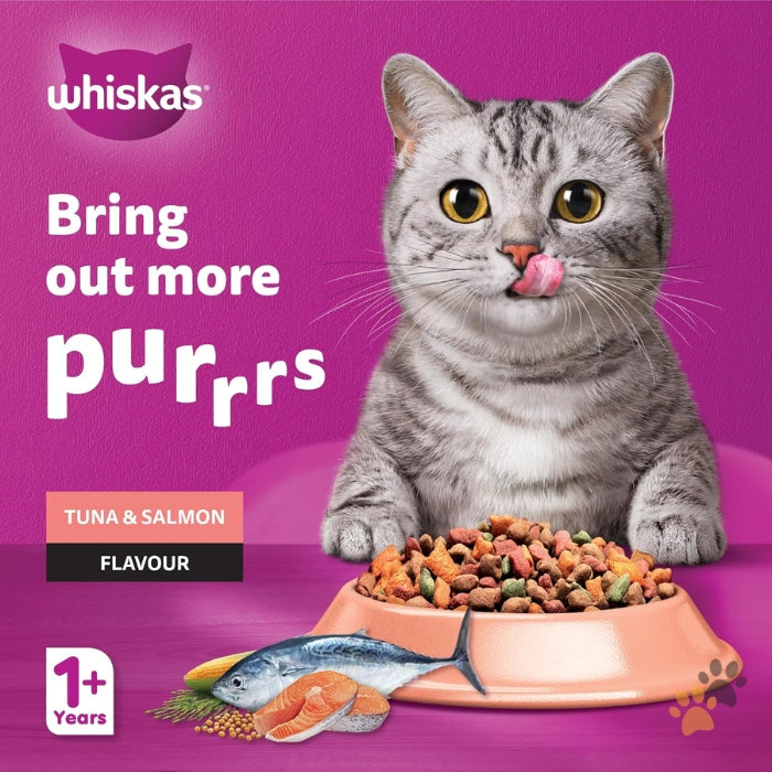 WHISKAS ADULT 1+ YEAR TUNA AND SALMON DRY CAT FOOD