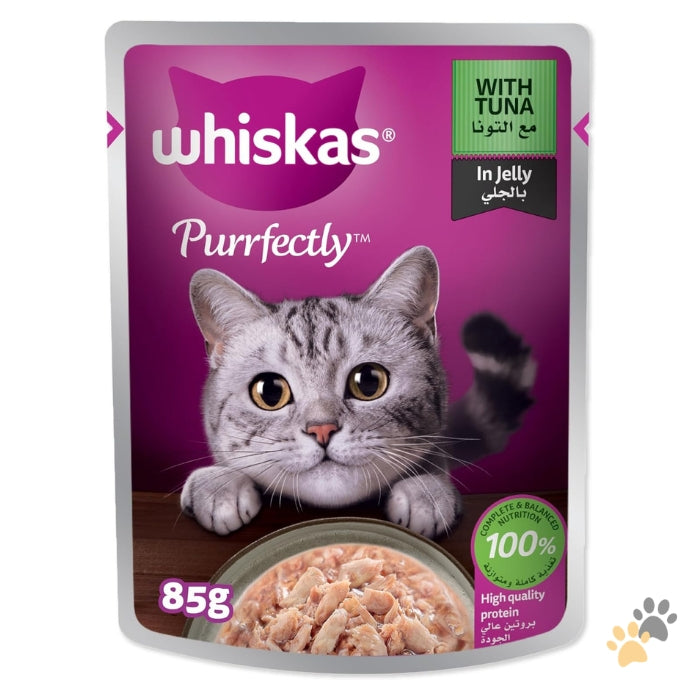 WHISKAS PURRFECTLY TUNA IN JELLY ADULT WET CAT FOOD