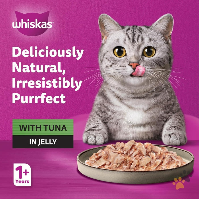 WHISKAS PURRFECTLY TUNA IN JELLY ADULT WET CAT FOOD