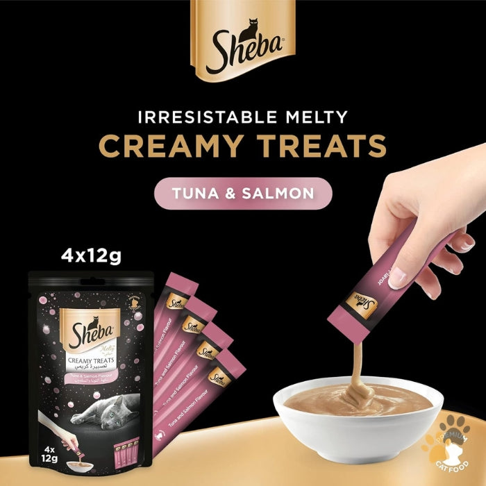 SHEBA MELTY TUNA & SALMON FLAVOR CAT WET CREAMY TREATS