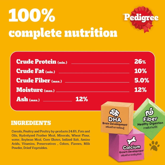PEDIGREE MILKY POCKETS WITH CHICKEN, EGG & MILK DRY PUPPY FOOD