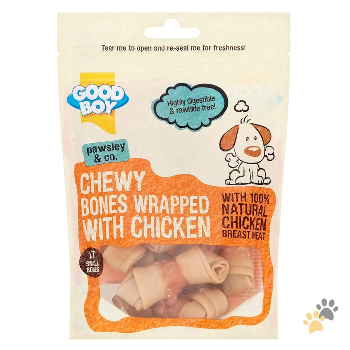 GOOD BOY CHICKEN WRAPPED MINI CHEWY BONES DOG TREATS