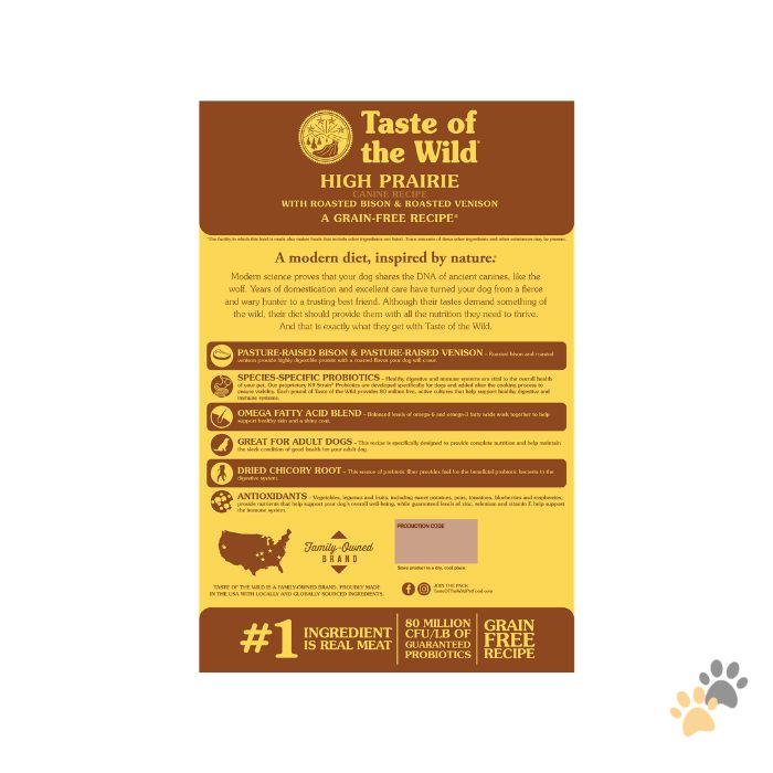 TASTE OF THE WILD HIGH PRAIRIE CANINE RECIPE WITH ROASTED BISON & ROASTED VENISON