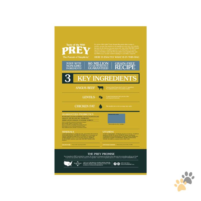 TASTE OF THE WILD PREY ANGUS BEEF FORMULA FOR CAT WITH LIMITED INGREDIENTS