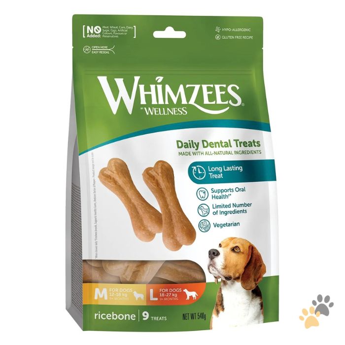 WHIMZEES RICE BONE DENTAL DOG TREATS