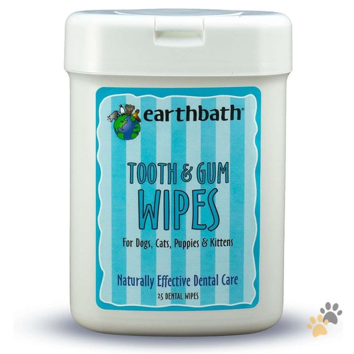 EARTHBATH TOOTH & GUM WIPES WITH PEPPERMINT & BAKING SODA