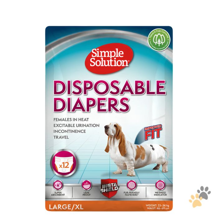 SIMPLE SOLUTION DISPOSABLE FEMALE DOG DIAPERS