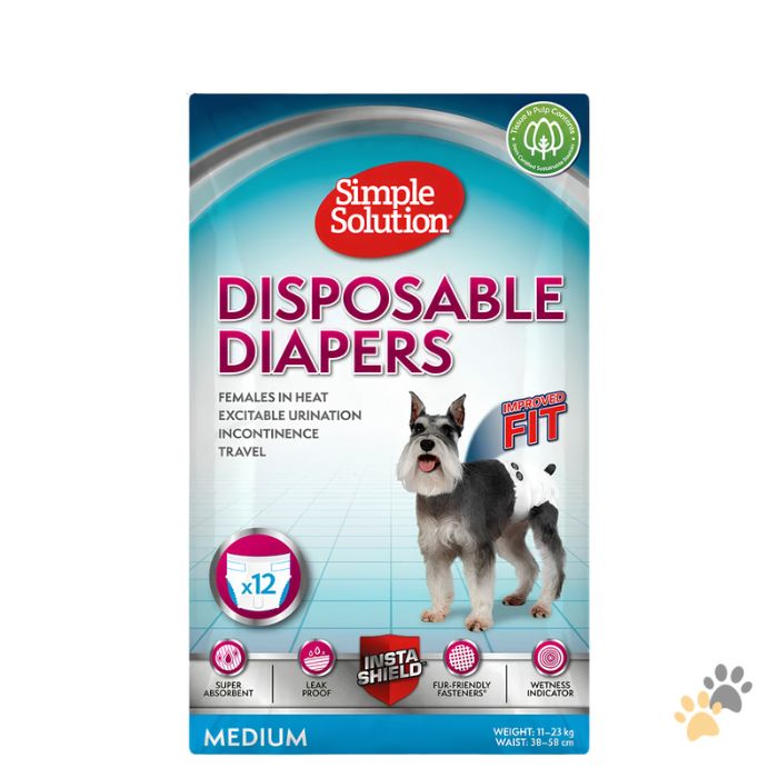 SIMPLE SOLUTION DISPOSABLE FEMALE DOG DIAPERS