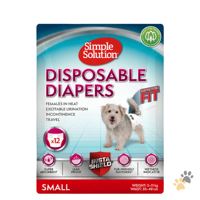 SIMPLE SOLUTION DISPOSABLE FEMALE DOG DIAPERS