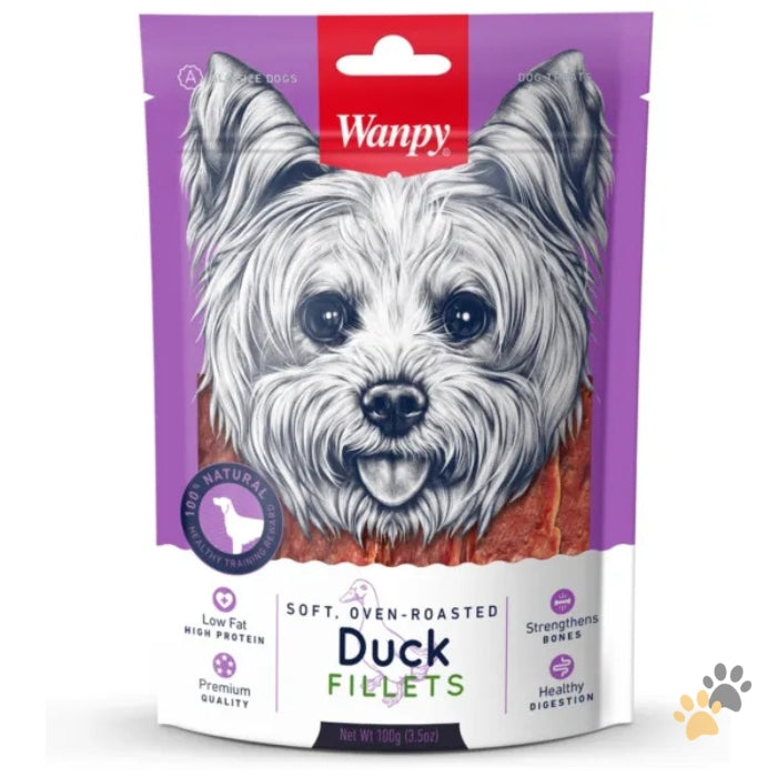 WANPY SOFT DUCK FILLETS DOG TREATS
