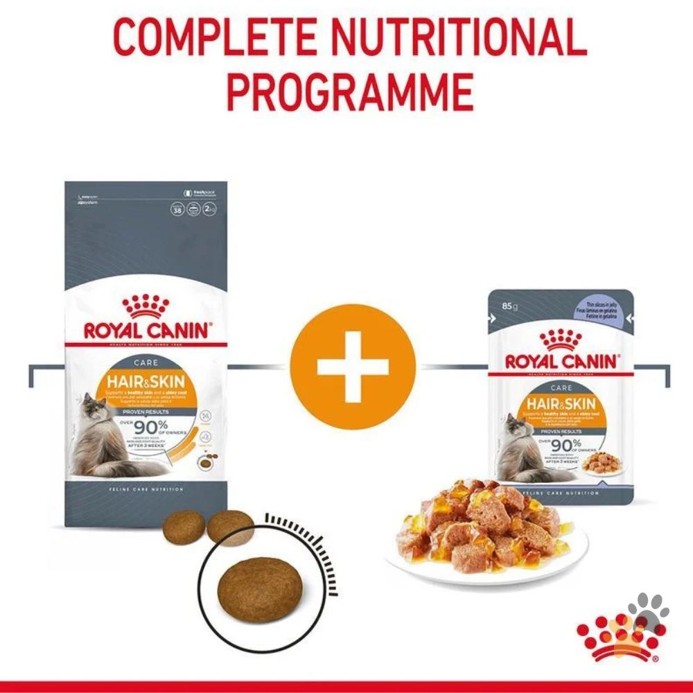 ROYAL CANIN FELINE CARE NUTRITION HAIR & SKIN JELLY (INTENSE BEAUTY)
