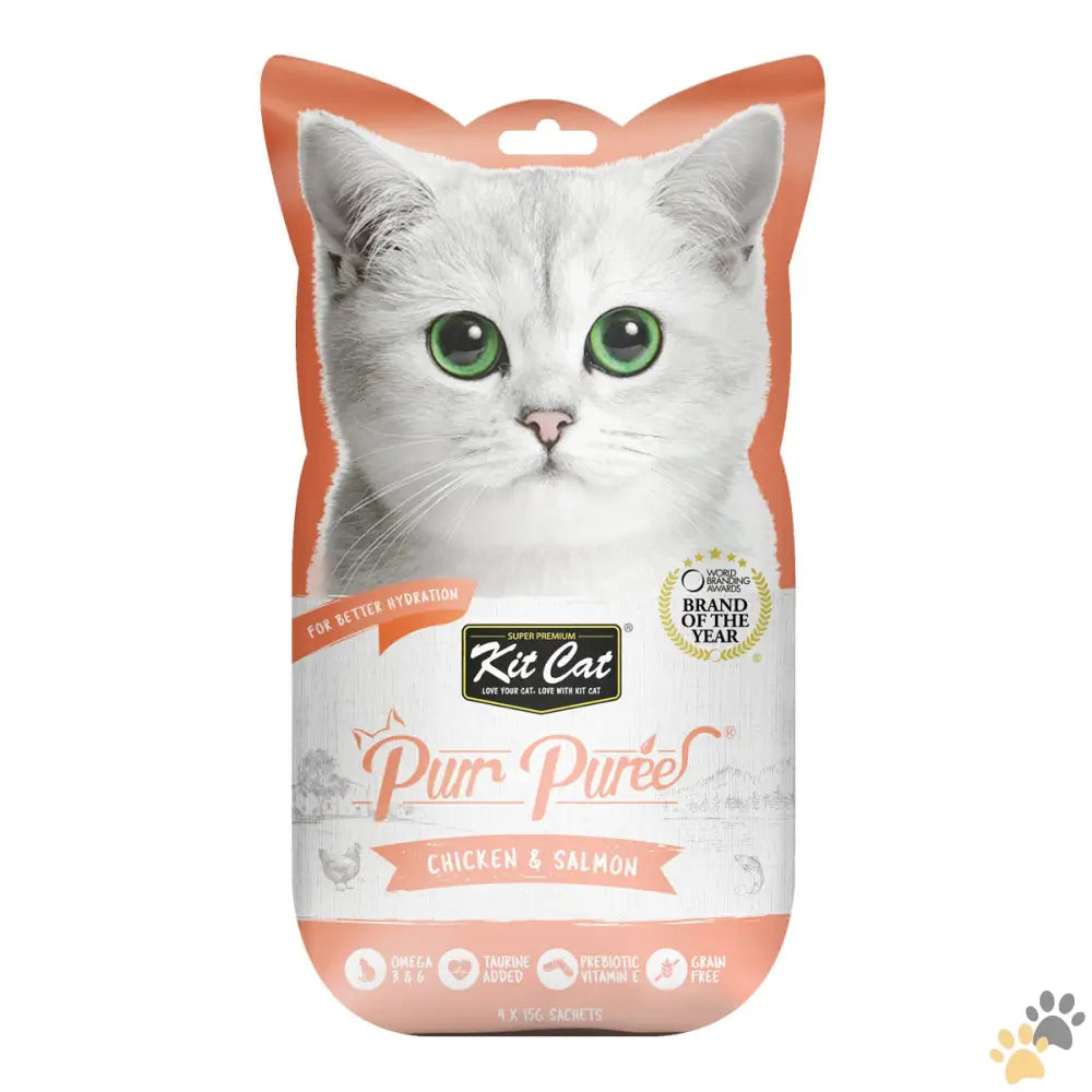 Kit Cat Purr Puree - Chicken & Salmon - Cat Food