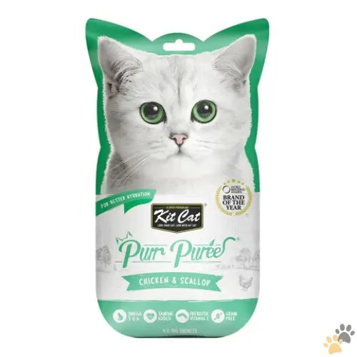 Kit Cat Purr Puree - Chicken & Scallop - Cat Food