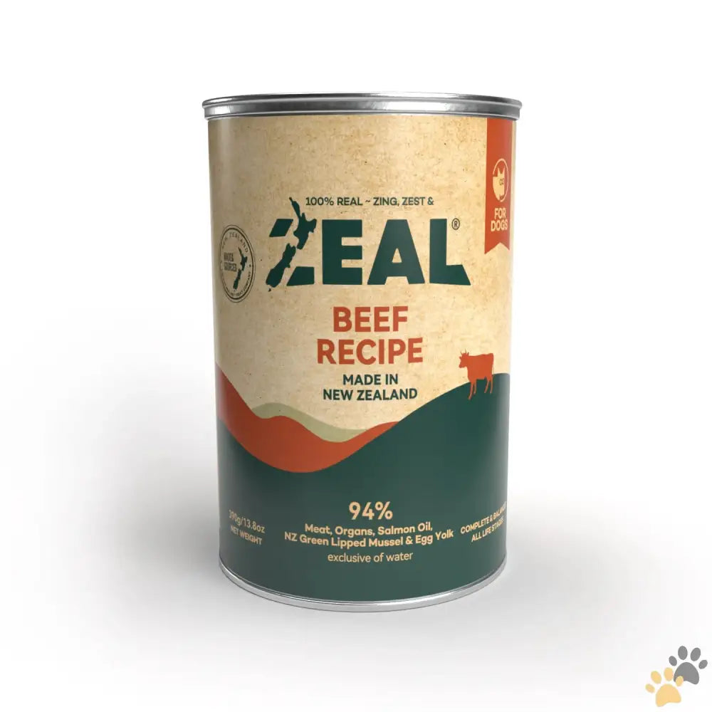 Zeal Grain Free Canned Dog Food 390g – (beef Recipe) - 390g - Dog Food