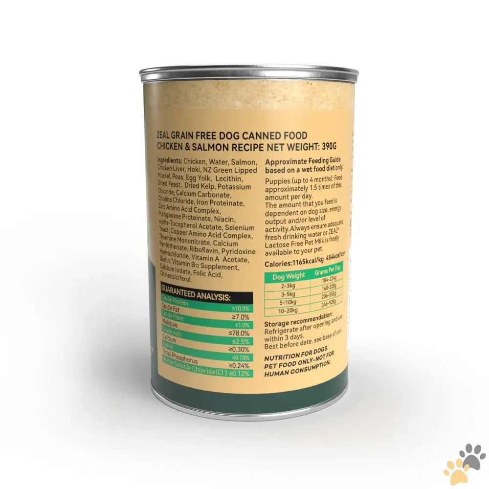 Zeal Grain Free Canned Dog Food 390g - (chicken & Salmon Recipe) - 390g - Dog Food