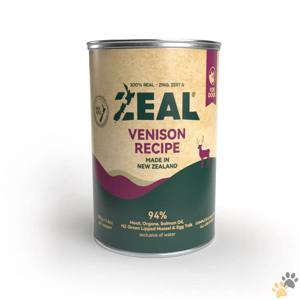 Zeal Grain Free Canned Dog Food 390g – (venison Recipe) - 390g - Dog Food