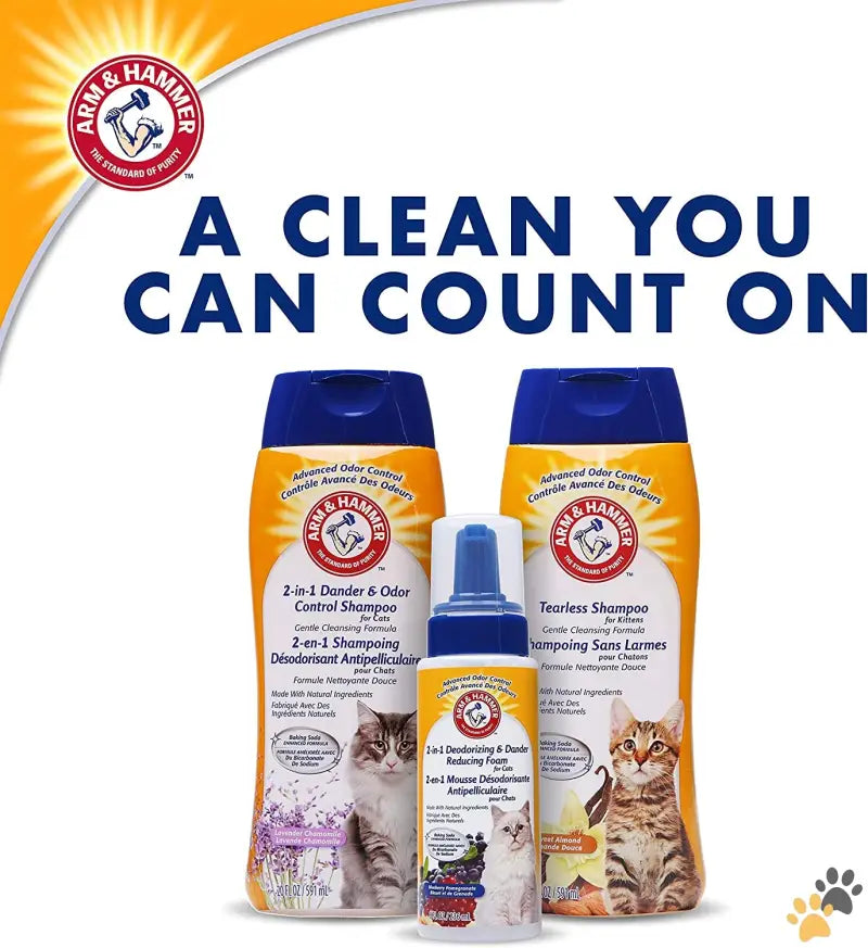 Arm & Hammer Cat Dander Shampoo - Lavender Chamomile / 20 Fl Oz (pack of 1) - 2-in-1 Deodorizing & Dander Reducing