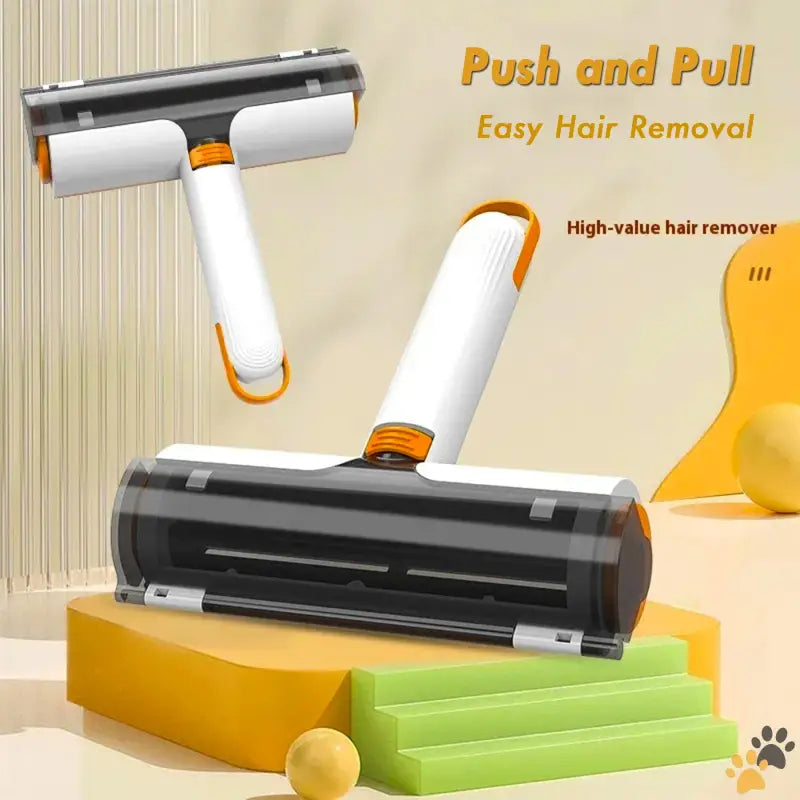 Hugoing Pet Hair Remover Roller - 1 - 2-in-1 Reusable Pet Hair Remover & Lint Roller with Flea Comb 2 Count.