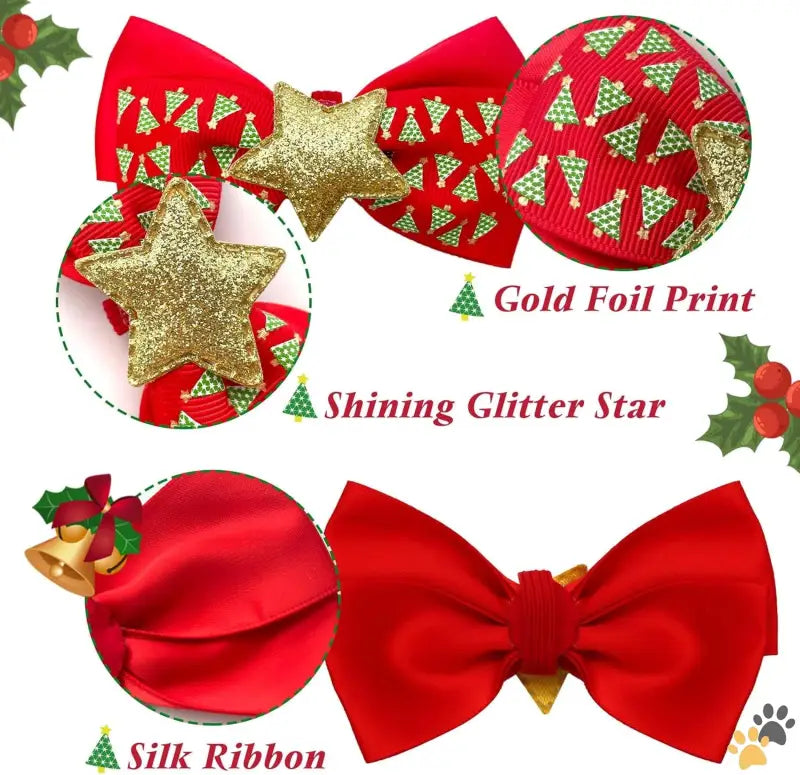 Christmas Cat Collar Adjustable 8-12 - 1christmas Tree / Neck: 8’’-12’’ - 2 Pack Christmas Cat Collar