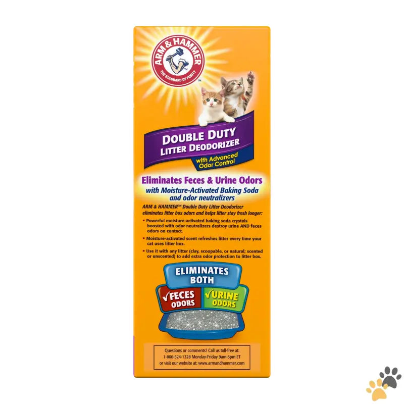 Arm & Hammer Cat Litter Deodorizer - 2 - (2 Pack) Double Duty Cat Litter Deodorizer and Pet Odor Eliminator 33 Oz Box.