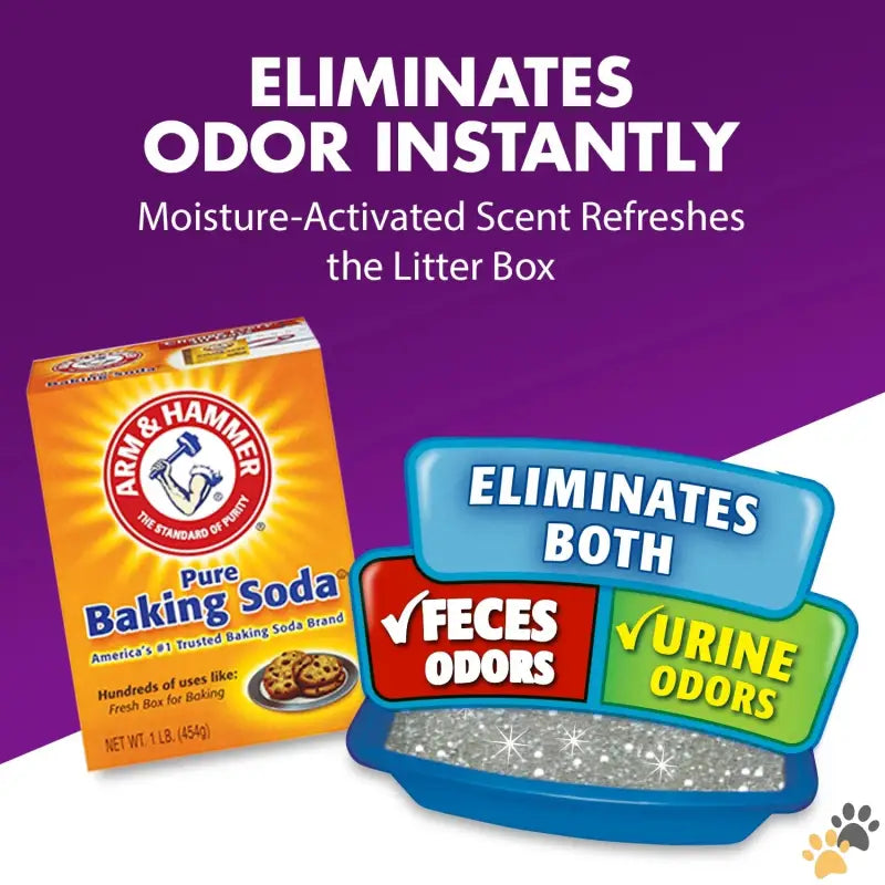 Arm & Hammer Cat Litter Deodorizer - 2 - (2 Pack) Double Duty Cat Litter Deodorizer and Pet Odor Eliminator 33 Oz Box.