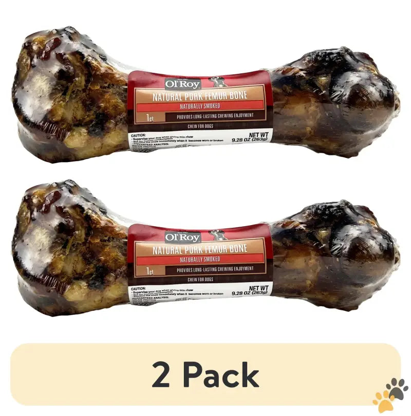 Ol Roy Natural Pork Femur Chew - 2 - (2 Pack) Natural Pork Femur Chew for Dogs 9.28 Oz