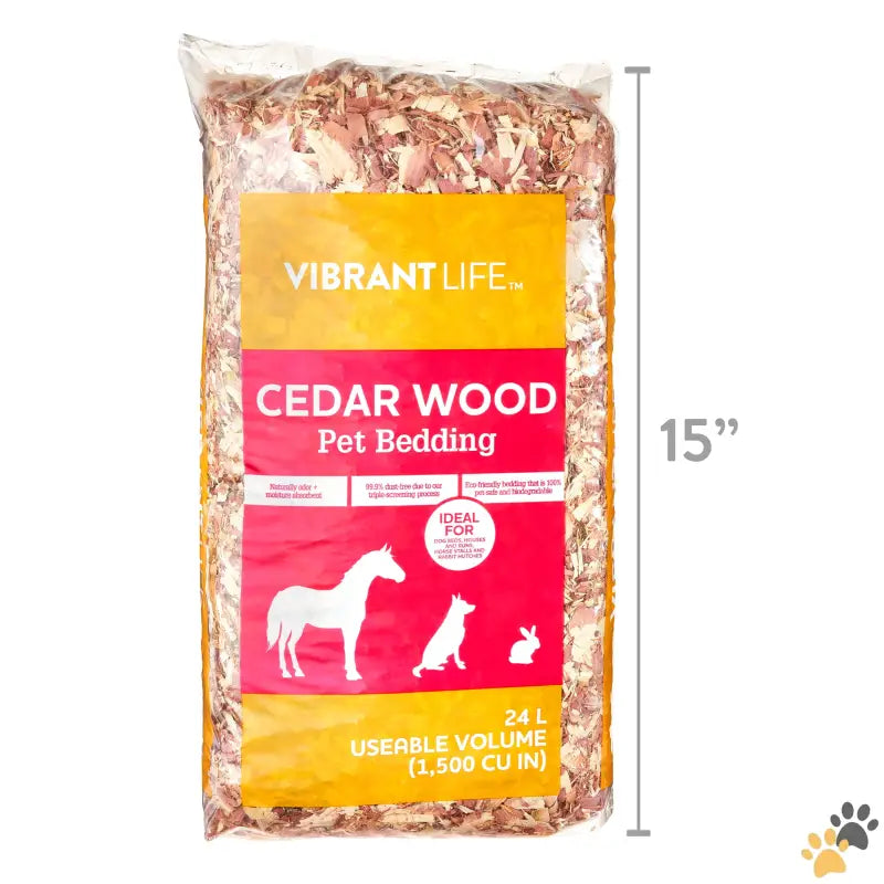 Vibrant Life Cedar Wood Pet Bedding - 24 l / 1 - 24l Cedar Wood Pet Bedding.