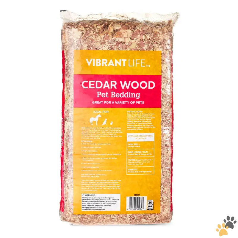 Vibrant Life Cedar Wood Pet Bedding - 24 l / 1 - 24l Cedar Wood Pet Bedding.