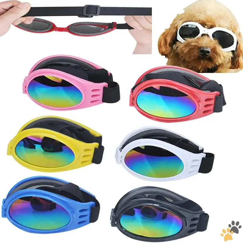 Pet Dog Glasses for Medium to Large Dogs - Black + Red - 2pcs Foldable Pet Dog Glasses Medium Large Dog Pet Glasses Pet