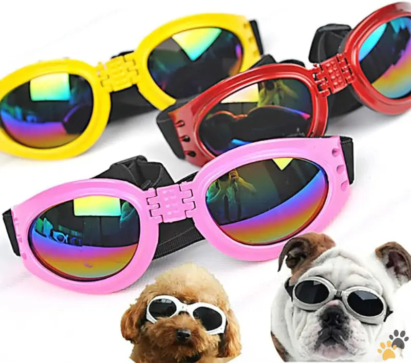 Pet Dog Glasses for Medium to Large Dogs - Black + Red - 2pcs Foldable Pet Dog Glasses Medium Large Dog Pet Glasses Pet