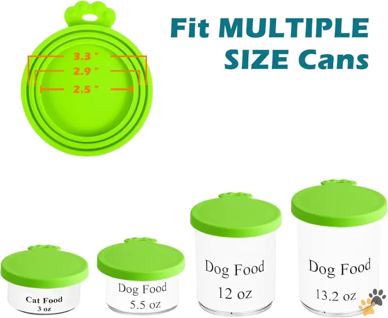 Silicone Pet Food can Lids - Orange + blue + Green + Pink - 4 Packs Silicone Pet can Lids Dog Cat Food can Cover