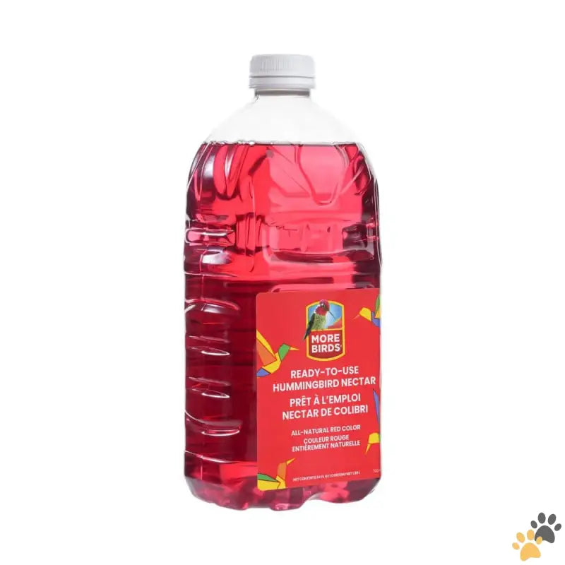 More Birds Hummingbird Nectar Real Flower Sweetness - 64 Oz. Hummingbird Red Nectar Ready to Use.