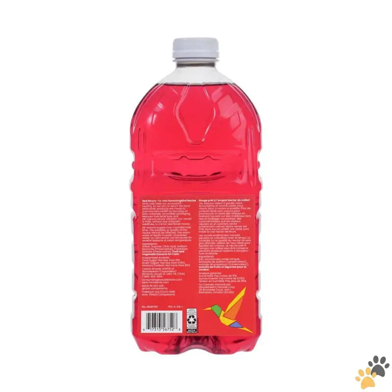 More Birds Hummingbird Nectar Real Flower Sweetness - 64 Oz. Hummingbird Red Nectar Ready to Use.