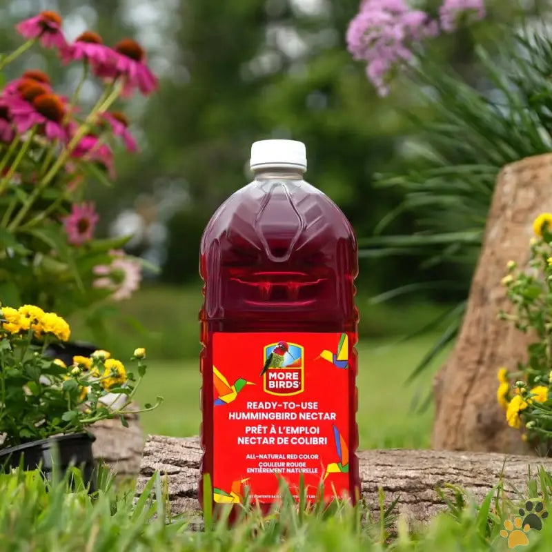 More Birds Hummingbird Nectar Real Flower Sweetness - 64 Oz. Hummingbird Red Nectar Ready to Use.