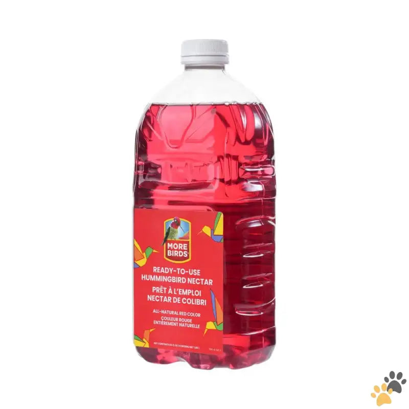 More Birds Hummingbird Nectar Real Flower Sweetness - 64 Oz. Hummingbird Red Nectar Ready to Use.