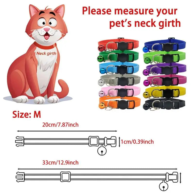 Colorful Breakaway Pet Collars with Safety Buckle