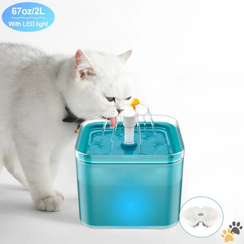 Wepsen Cat Water Fountain - 67oz/2l Automatic Cat Water Fountain-water Fountains for Cats Indoor-pet Water