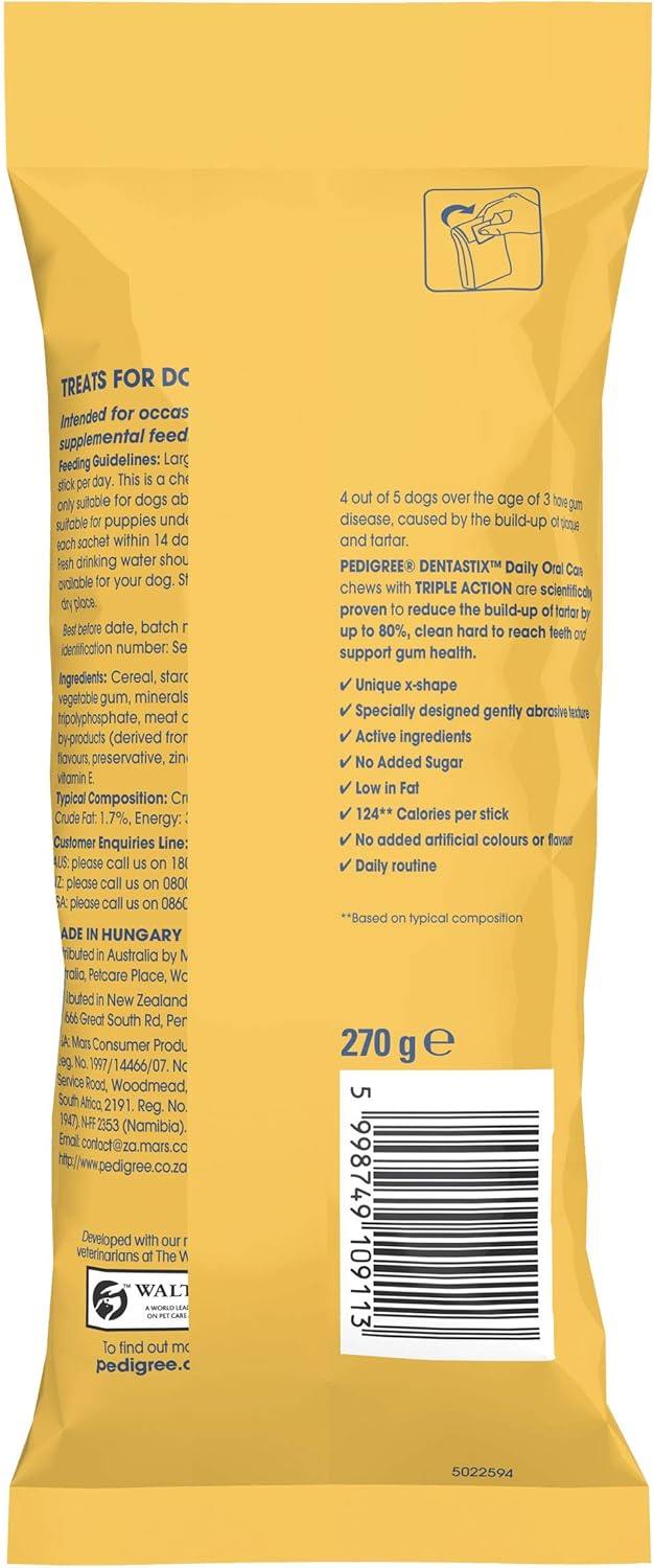PEDIGREE DENTASTIX LARGE DENTAL DOG TREATS
