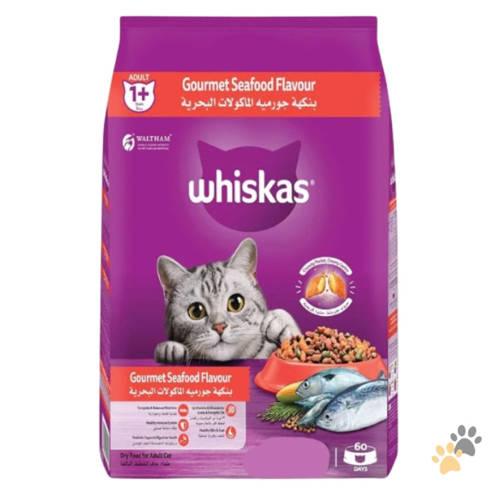WHISKAS GOURMET SEAFOOD ADULT DRY CAT FOOD
