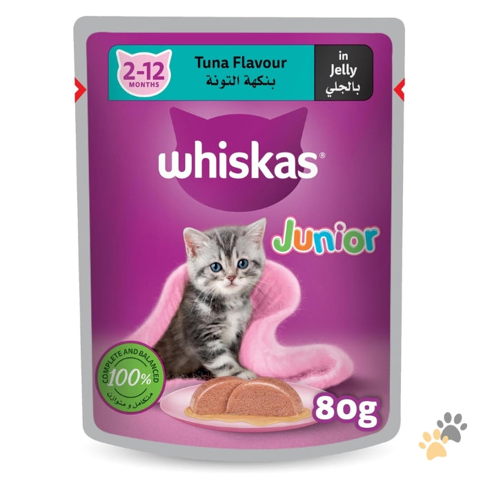 WHISKAS TUNA IN JELLY COMPLETE & BALANCED NUTRITION WET KITTEN FOOD